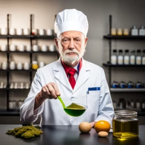 Ein professionell aufgenommenes Bild von verschiedenen Fläschchen Cannabisöl, vorzugsweise in einer sauberen, modernen Umgebung, die Professionalität und Qualität hervorhebt.